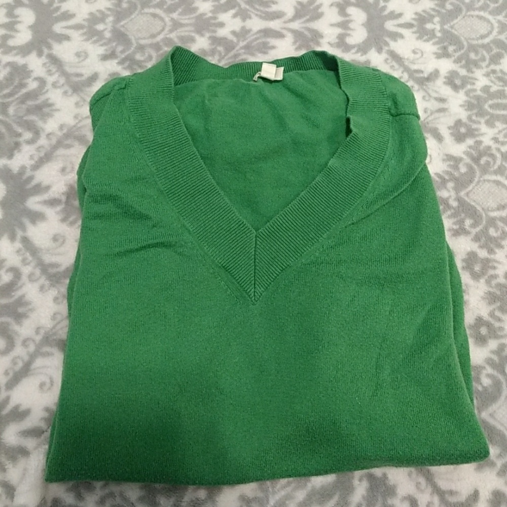 J Crew XS Green Sweater